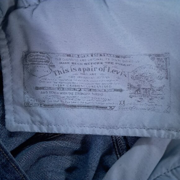 Levis 501 XX Jean Men 32x33, Tag 32x34 Blue Denim Button Fly Relaxed Straight - Picture 15 of 15